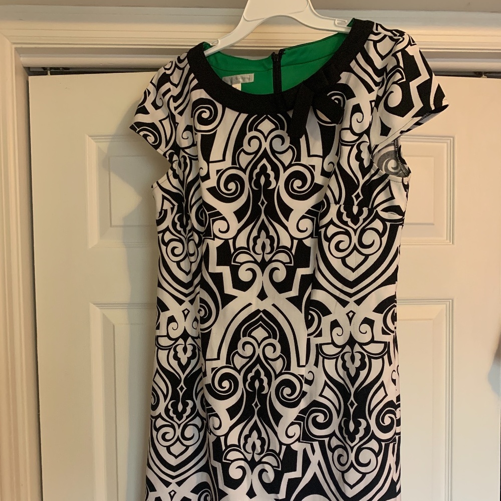 Black and White Shift Dress